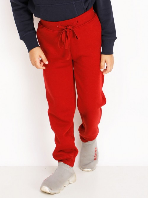 Boy Tie Knot Joggers In Red